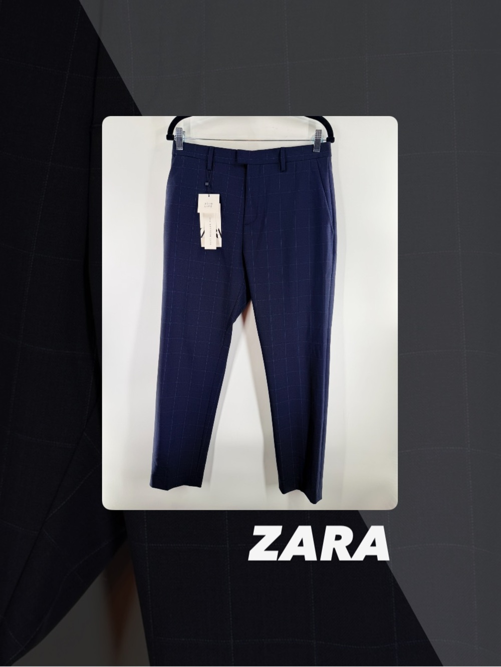 NWT Zara Window Pane Suit Pants